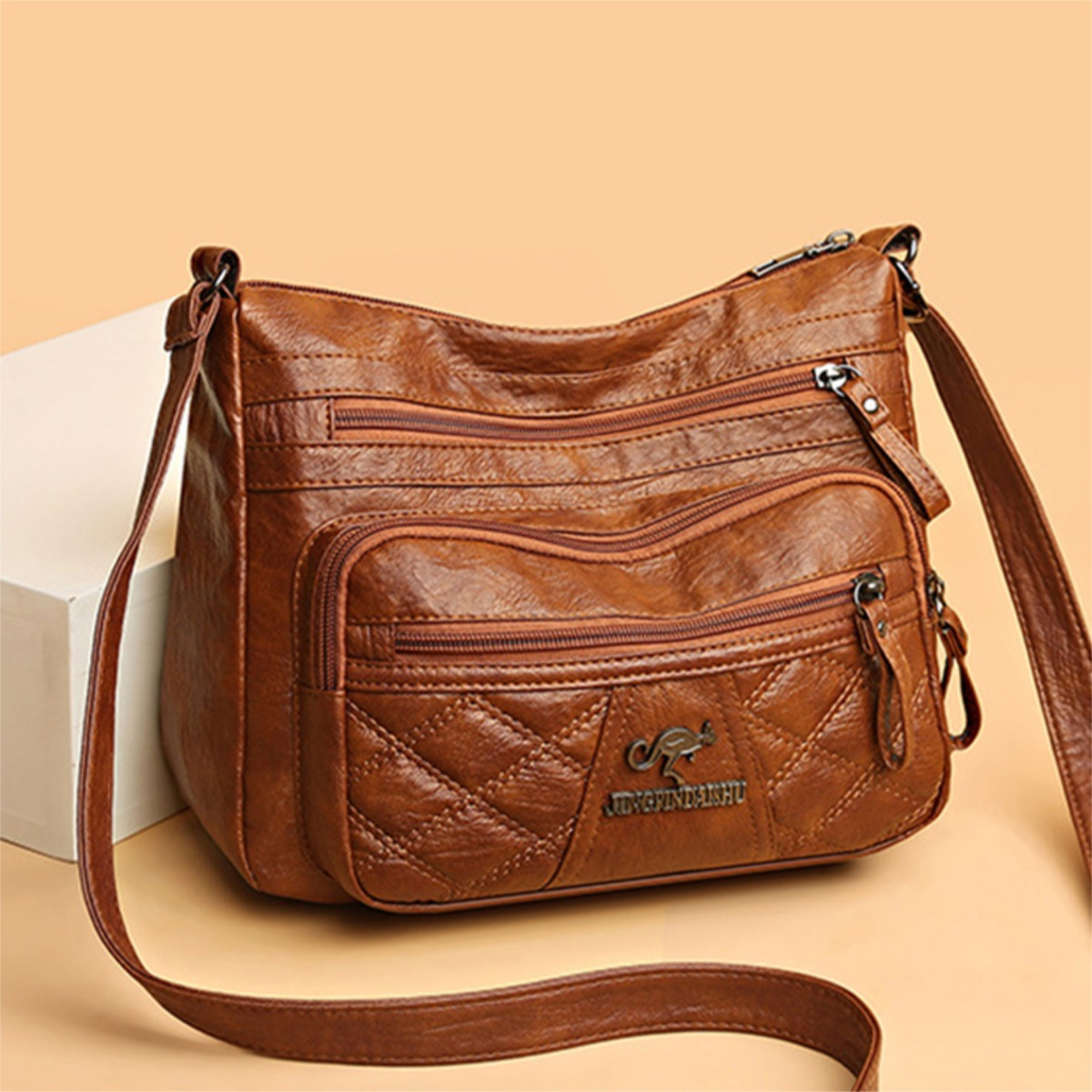 Cartera Bolso Capitoneado Mujer En Cuero Pu Varios Bolsillos - Imagen 10