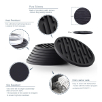 Pack X6 Posavasos Anti Derrame Redondos De Silicona Moderno - Imagen 16