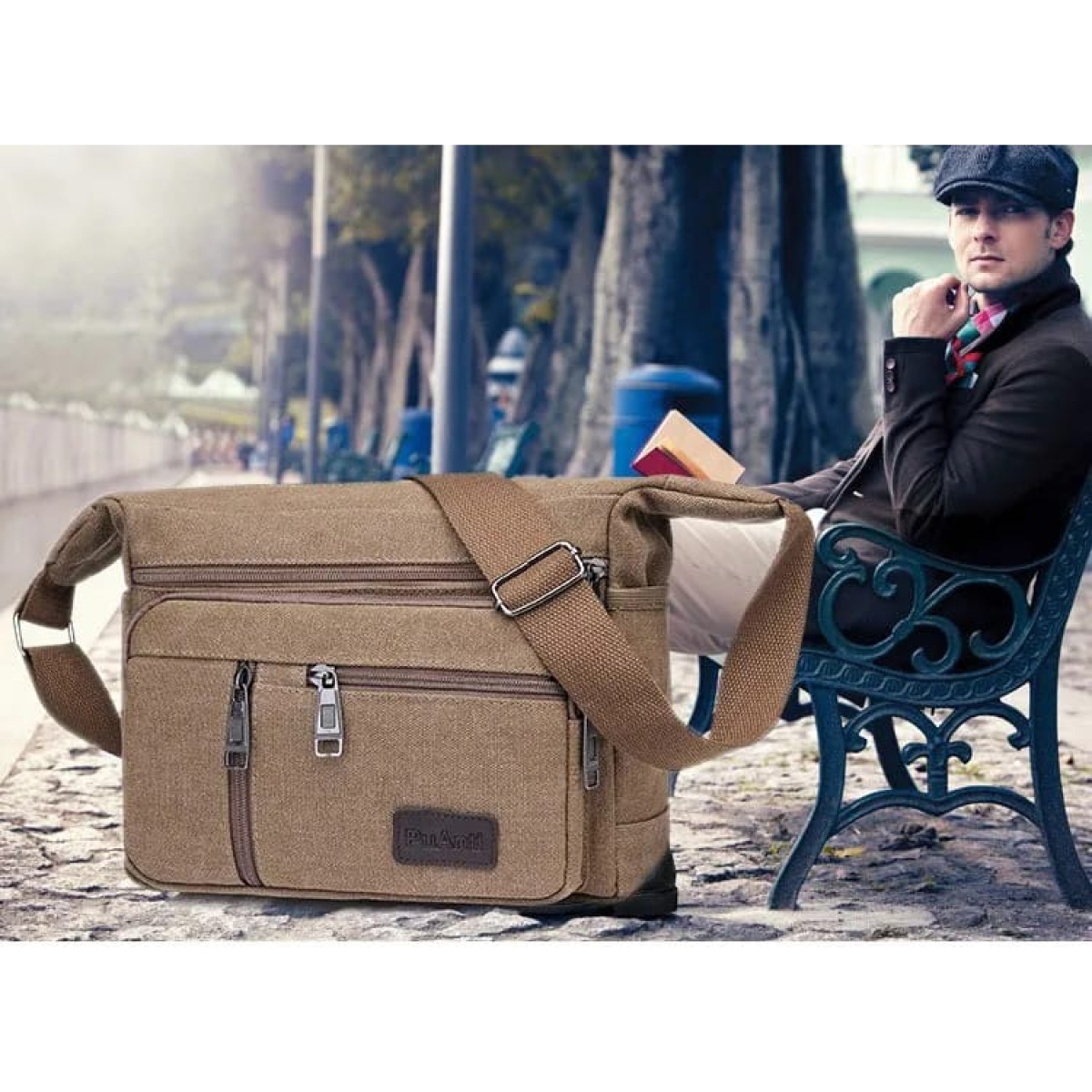 Morral Bandolera Cruzada Unisex Bolso Organizador - Imagen 6