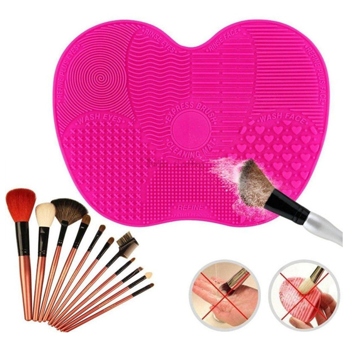 Alfombrilla Siliconada Pad Para Limpiar Brochas Maquillaje - Imagen 4