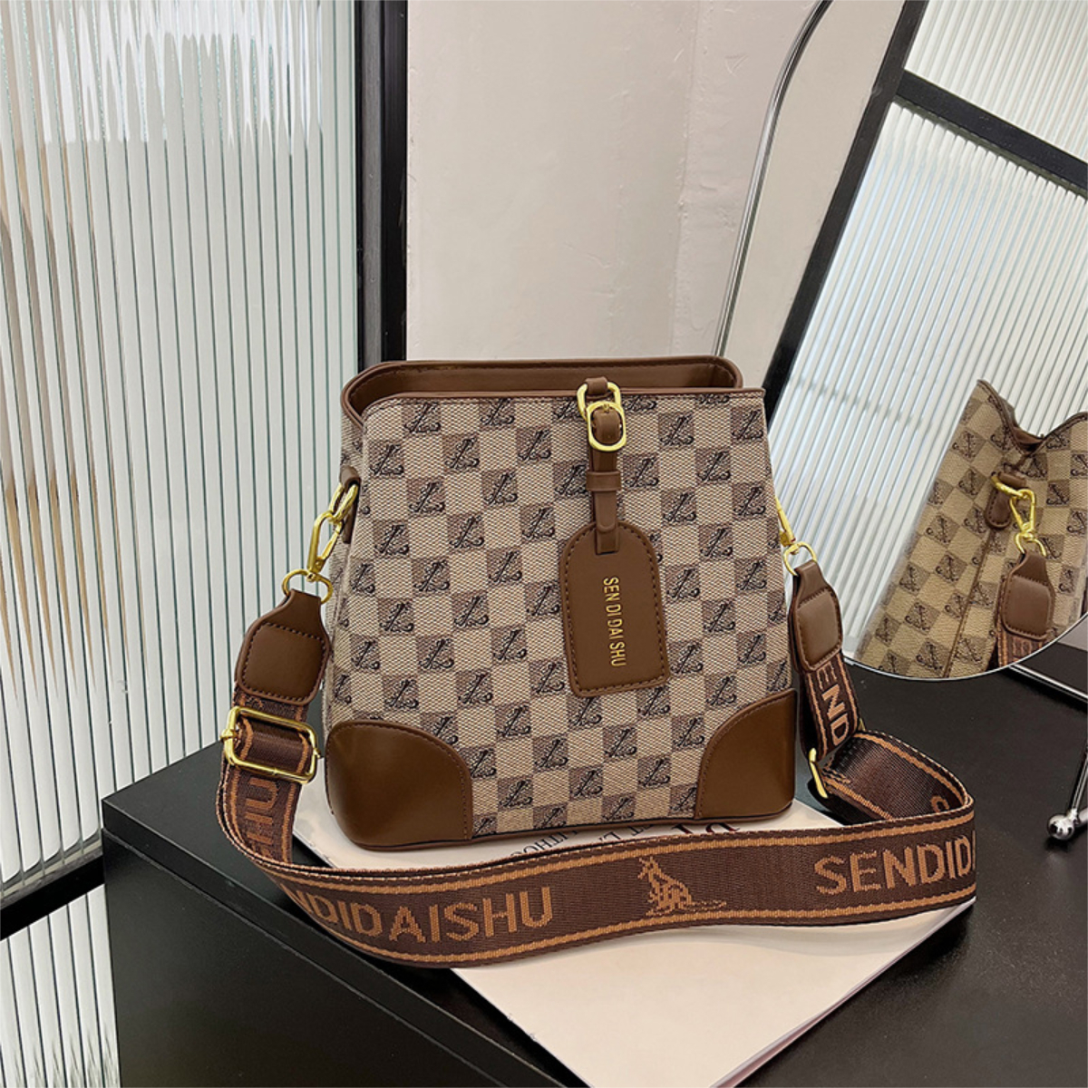 Cartera Bolso Para Dama Con Diseño En Cuero Pu - Imagen 4