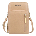 Cartera Portacelular Estilo Bandolera Dama En Cuero Pu