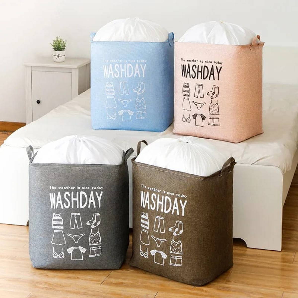 Organizador Para Ropa Sucia Cesto Almacenamiento - Imagen 4