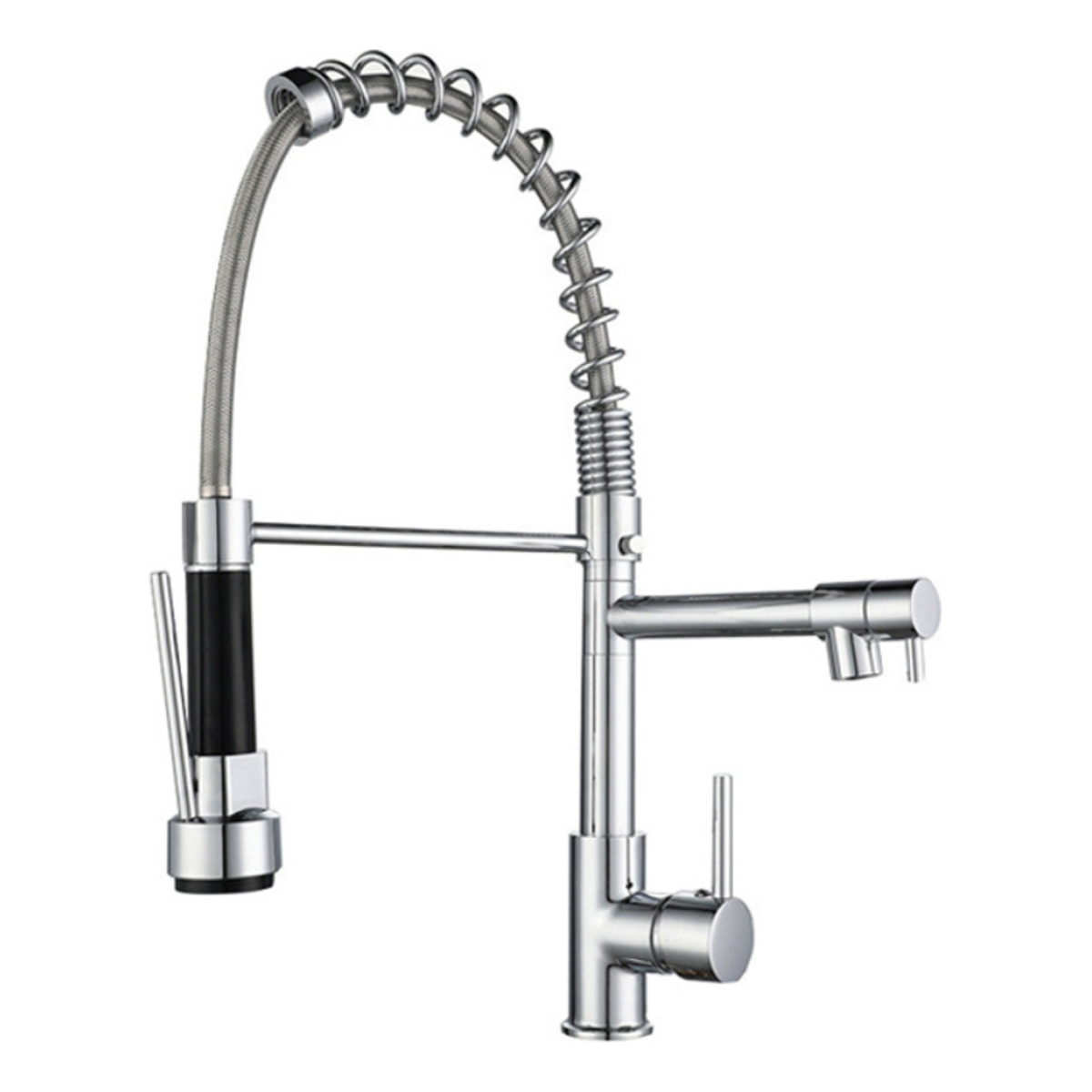 Canilla Cocina Monocomando Flexible Doble Pico Cocina - Imagen 1