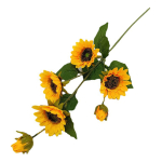 Planta Ramo Girasol Artificial 5 Flores 70 Cm