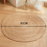 Alfombra Redonda De Rattan Chica Sala De Estar Dormitorio - Imagen 9