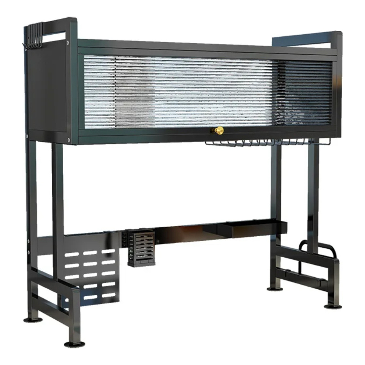 Escurridor De Platos Y Vasos Acero Inoxidable Con Tapa - Imagen 1