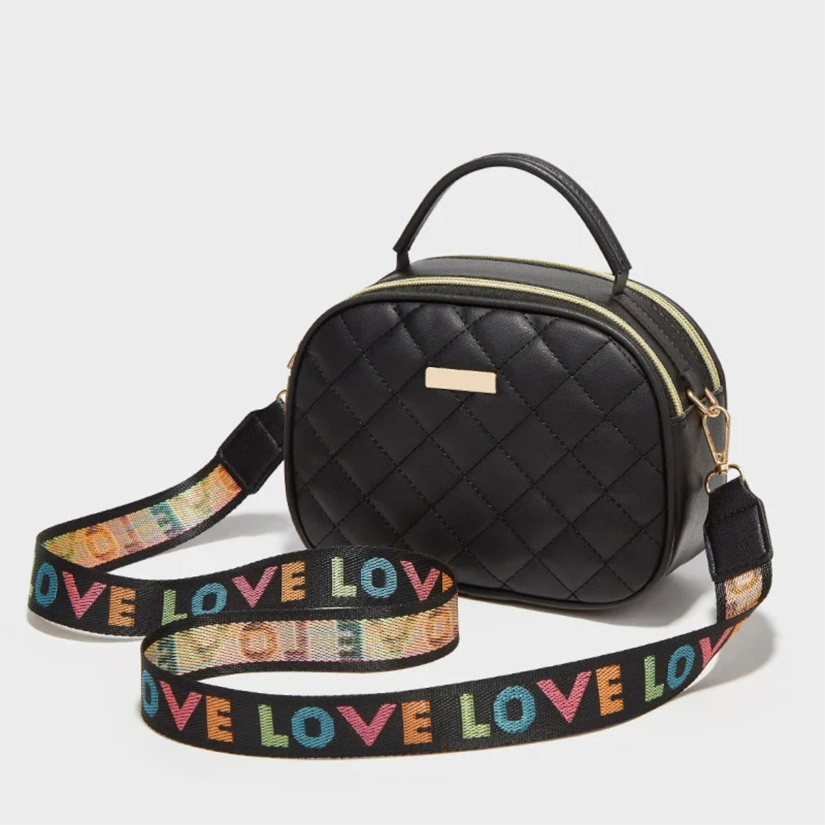 Bandolera Cartera Mano Hombro De Dama Correa Con Diseño Love - Imagen 9