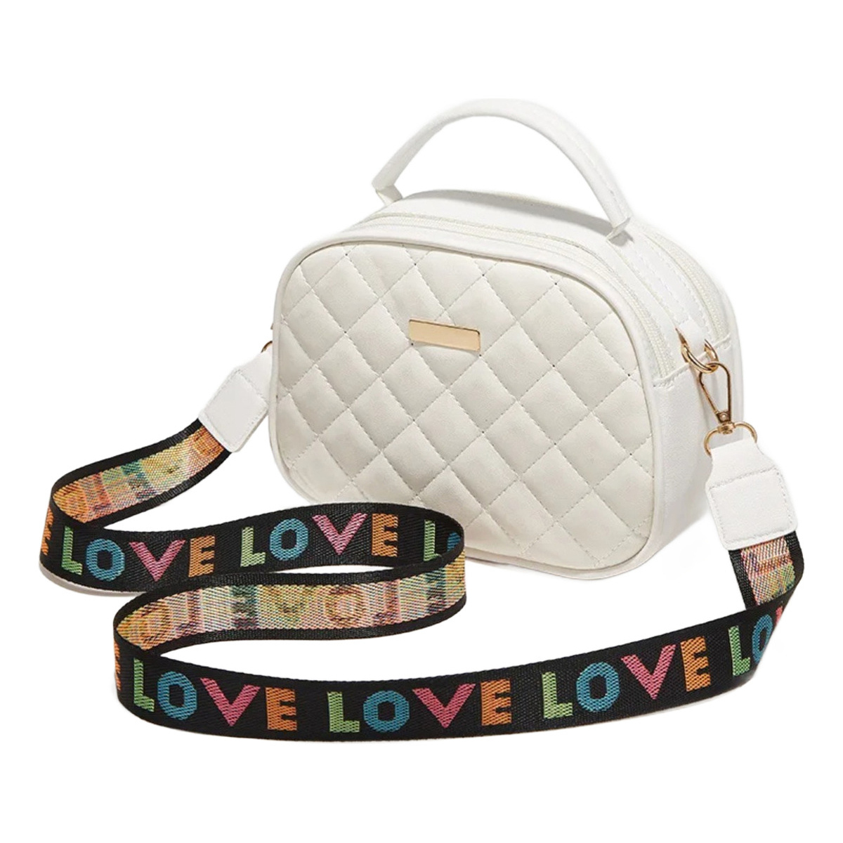 Bandolera Cartera Mano Hombro De Dama Correa Con Diseño Love - Imagen 1