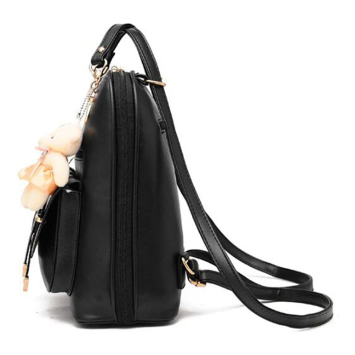Cartera Mochila Urbana Con Peluche Dama De Cuerina - Imagen 16
