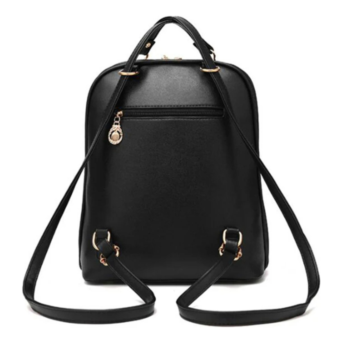Cartera Mochila Urbana Con Peluche Dama De Cuerina - Imagen 3