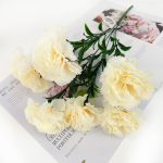 Ramo De 7 Flores Artificiales Flor Decoración Clavel - Imagen 2