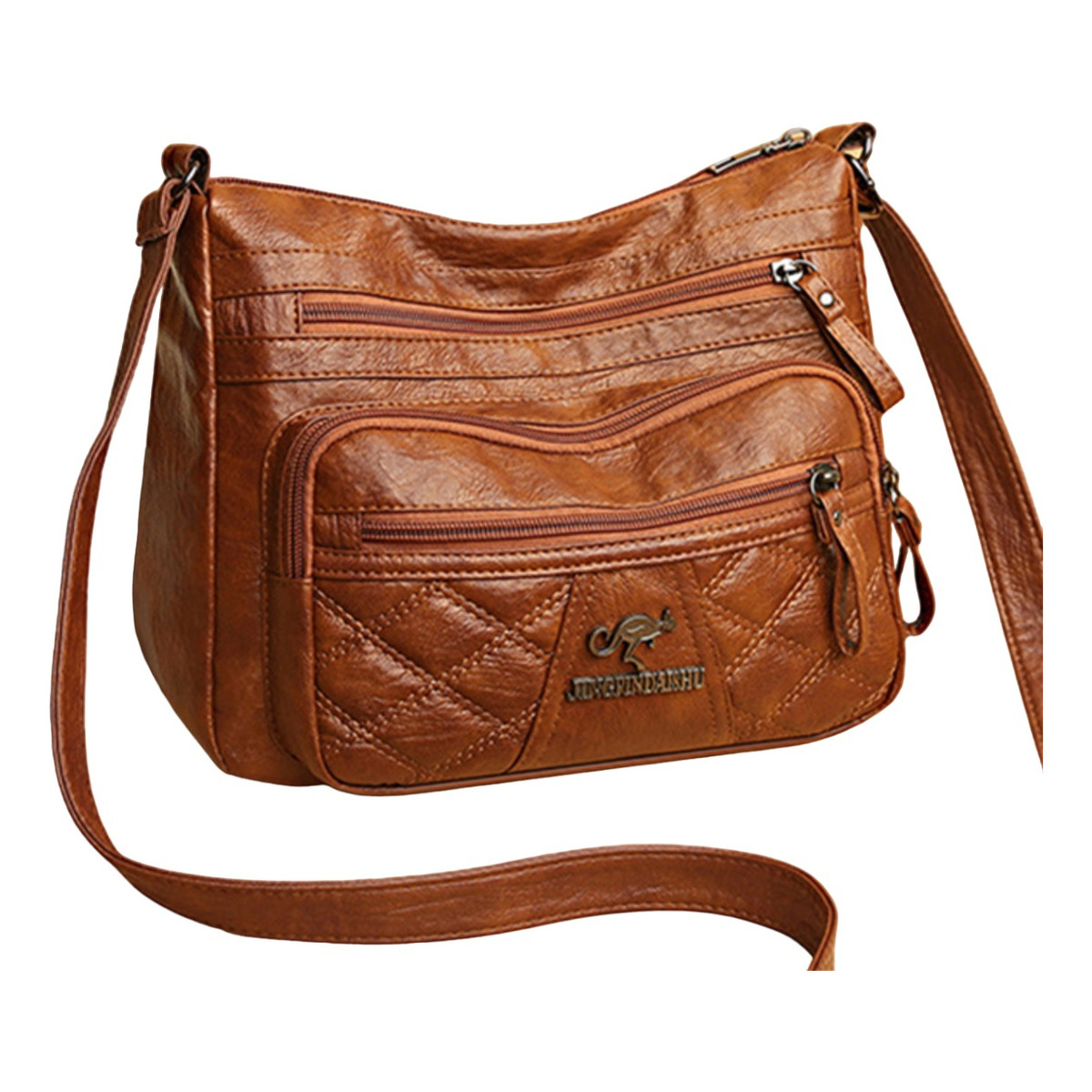 Cartera Bolso Capitoneado Mujer En Cuero Pu Varios Bolsillos - Imagen 1