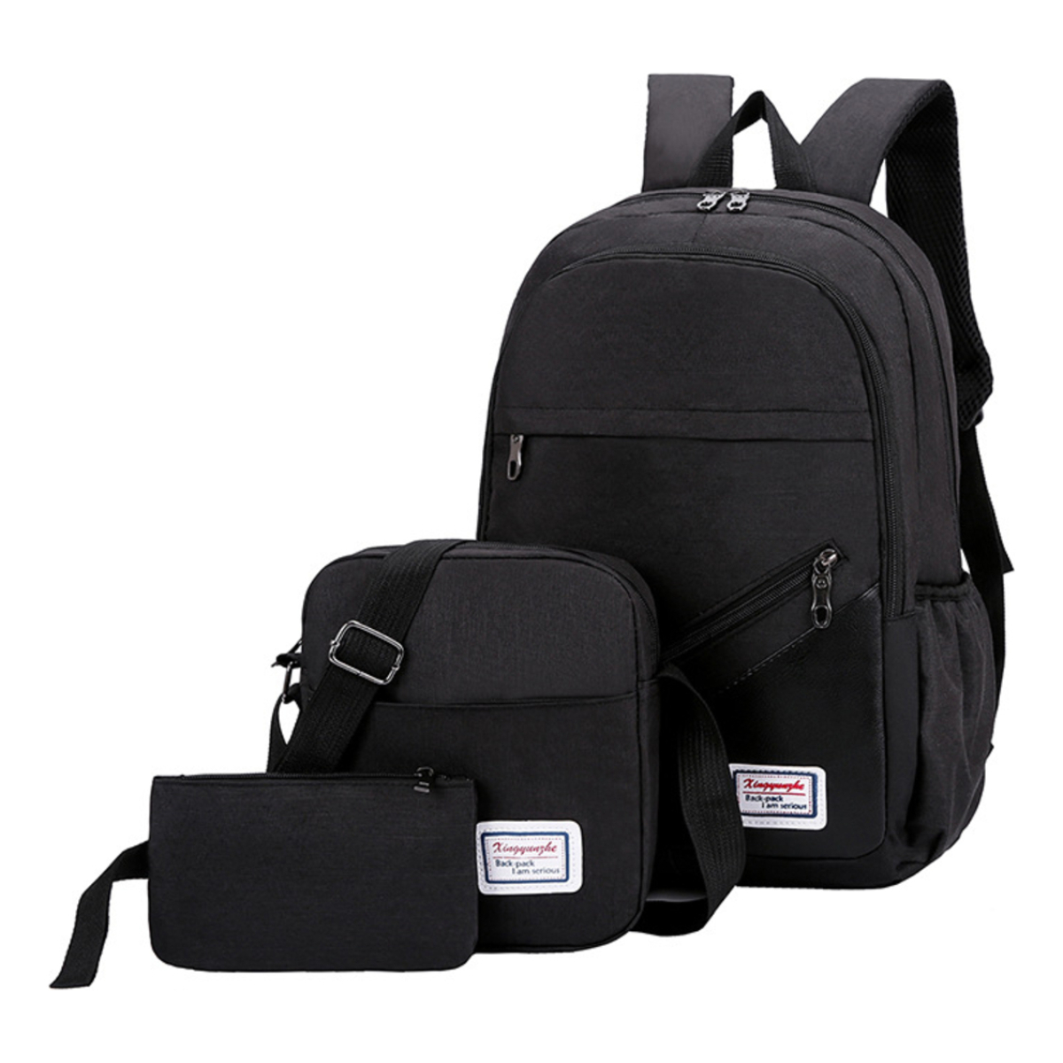 Set De 3 En 1 Mochila Bandolera Cartuchera Impermeable - Imagen 5