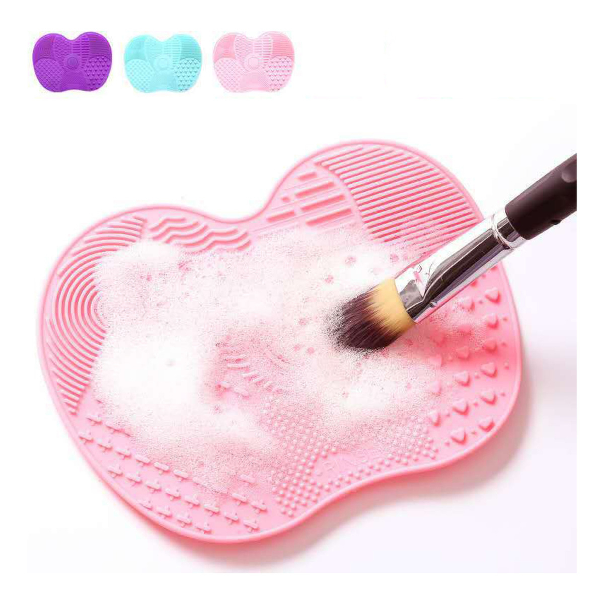 Alfombrilla Siliconada Pad Para Limpiar Brochas Maquillaje - Imagen 27