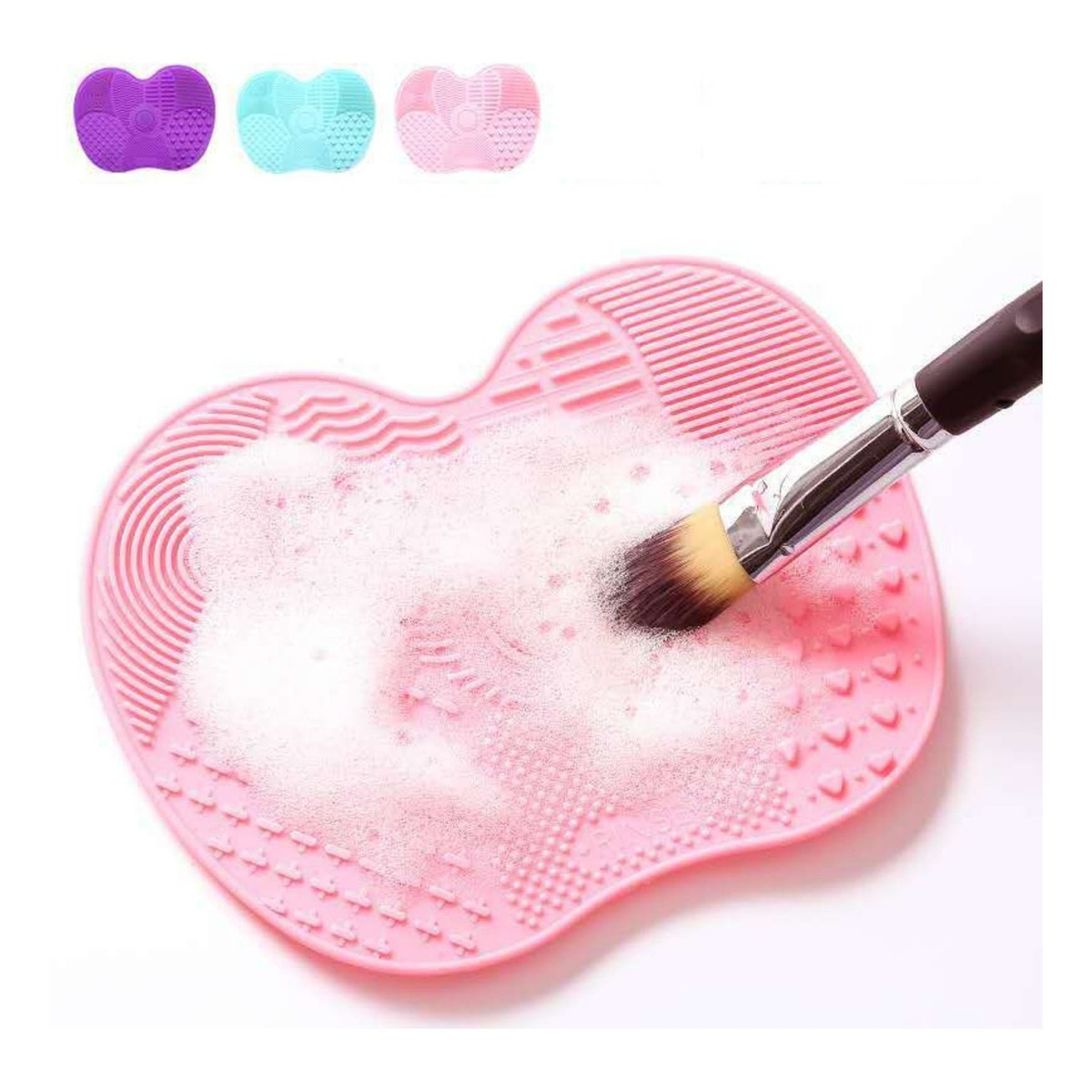Alfombrilla Siliconada Pad Para Limpiar Brochas Maquillaje - Imagen 7