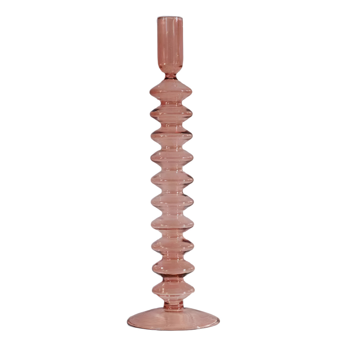 Candelabro Portavela De Cristal Alto Decoración - Imagen 7