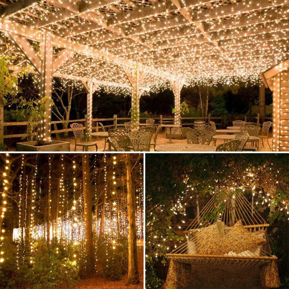 Guirnalda Guía 100 Mini Luces Led Luciérnagas Solar Navidad - Imagen 7