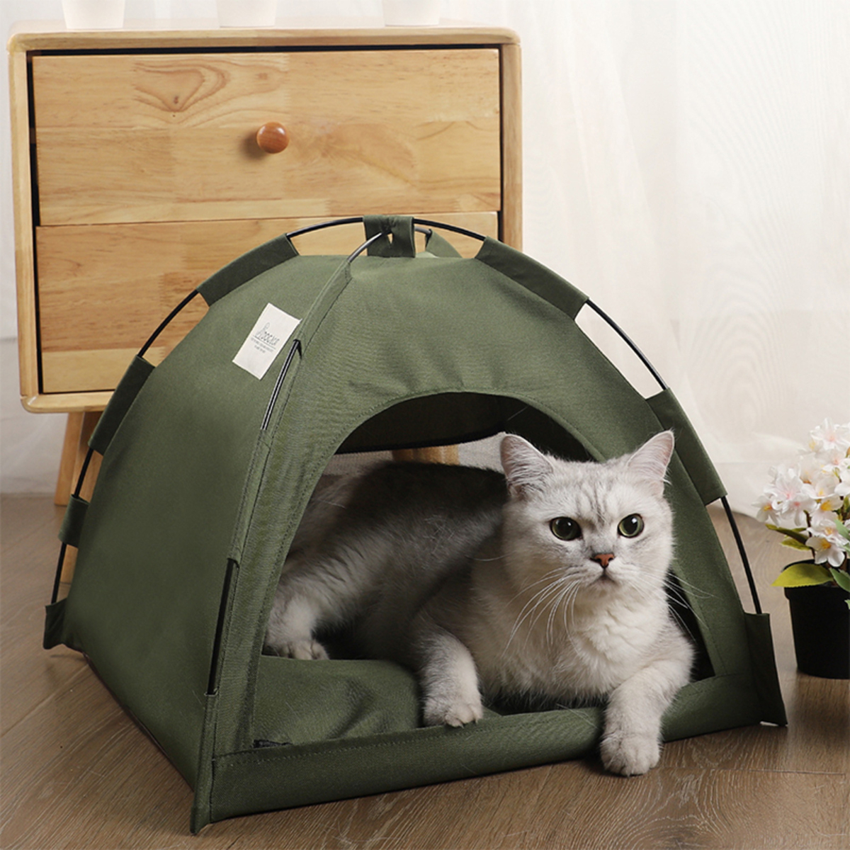 Carpa Para Gatos Acolchada 50x50x45 - Imagen 6