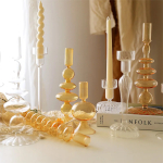 Candelabro Portavela De Cristal Alto Decoración - Imagen 20