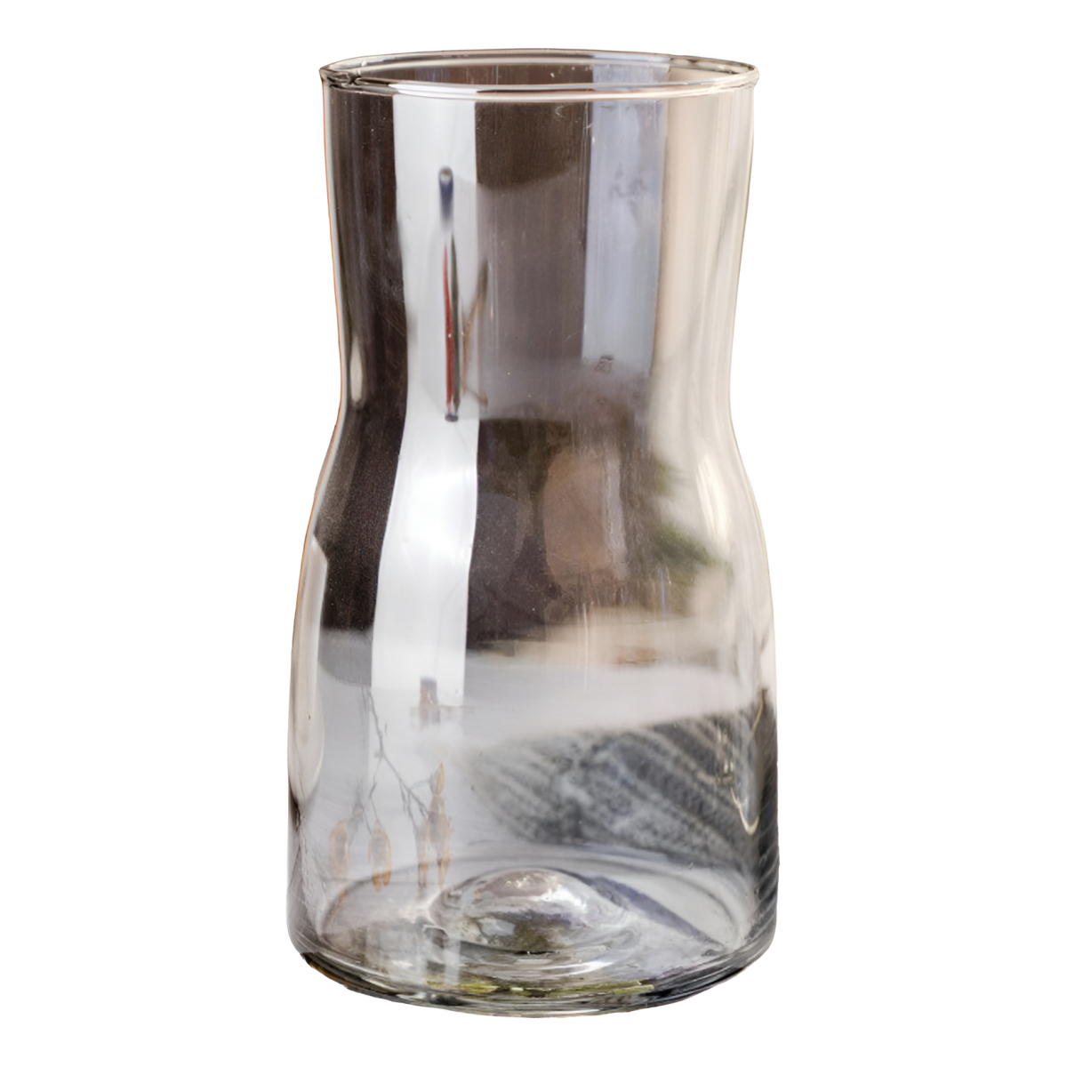 Florero De Cristal 16cm Vidrio Decoración Cuello Curvo - Imagen 1