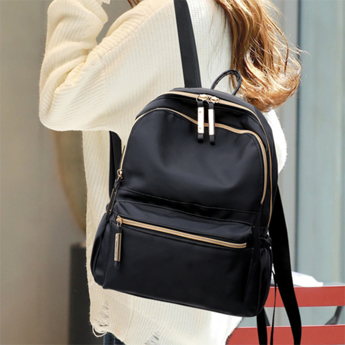D_980547-MLU78023290128_082024-F.jpg Mini Bandolera Mochila En Cuero Pu Moderna Ajustable - Imagen 5