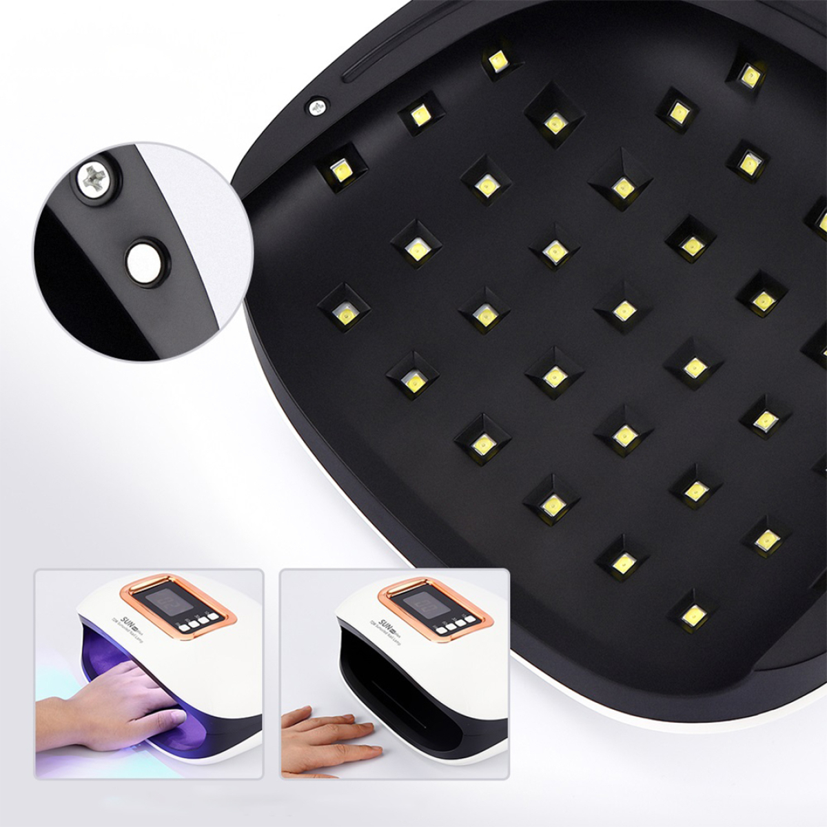 Cabina Lampara Secadora De Uñas En Gel Premium Uv Led 72w - Imagen 10
