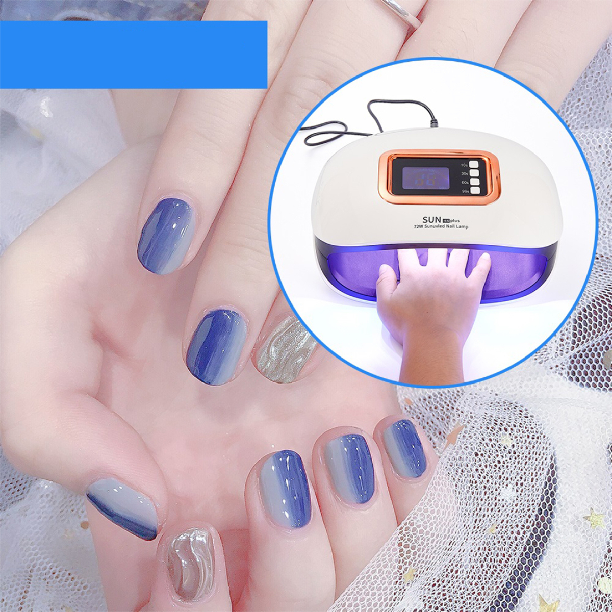 Cabina Lampara Secadora De Uñas En Gel Premium Uv Led 72w - Imagen 9