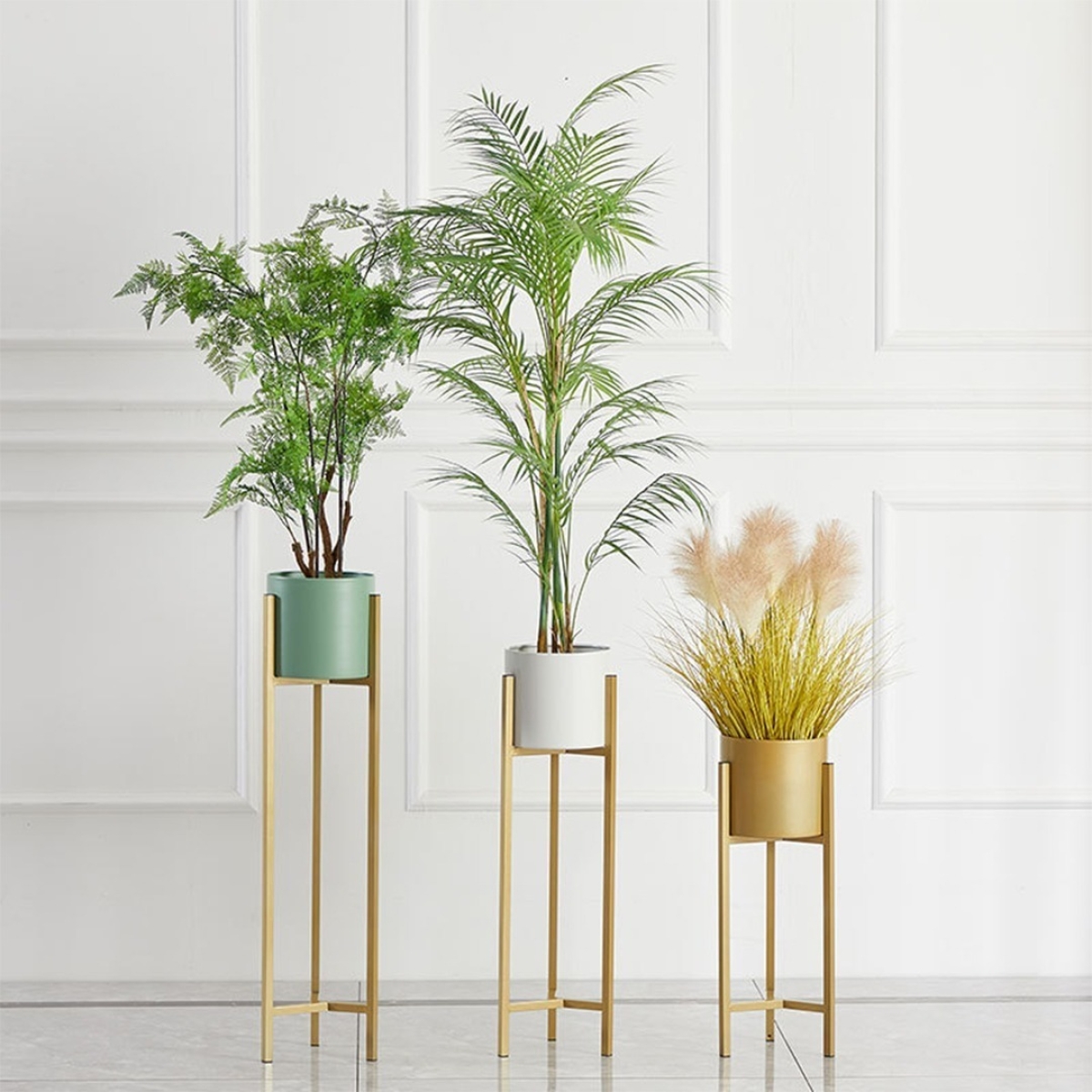 Maceta Nórdica Con Soporte Hierro Moderna Grande - Imagen 8