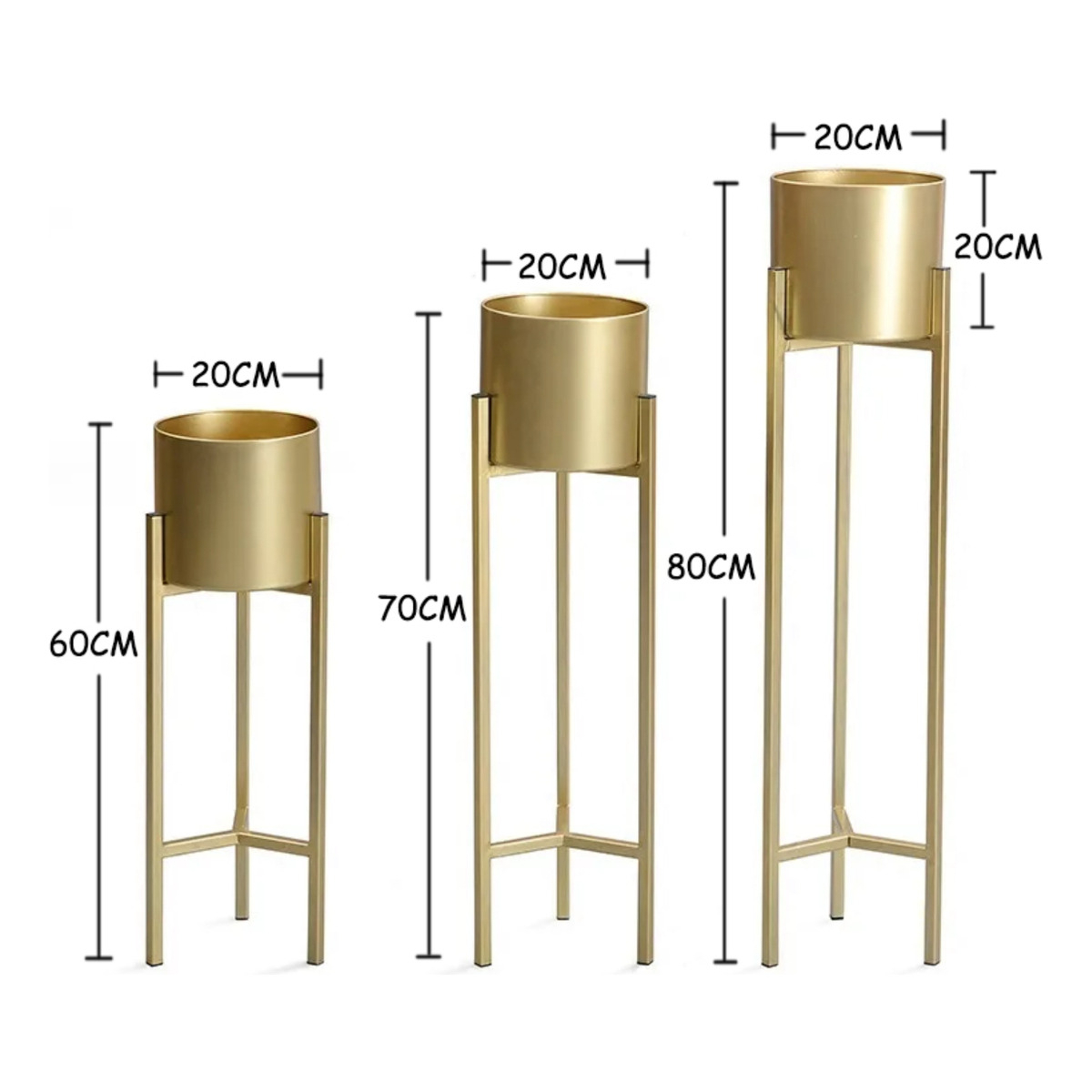 Maceta Nórdica Con Soporte Hierro Moderna Grande - Imagen 12