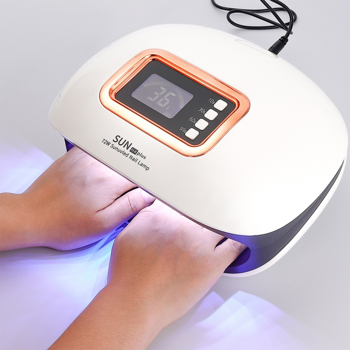 Cabina Lampara Secadora De Uñas En Gel Premium Uv Led 72w - Imagen 7