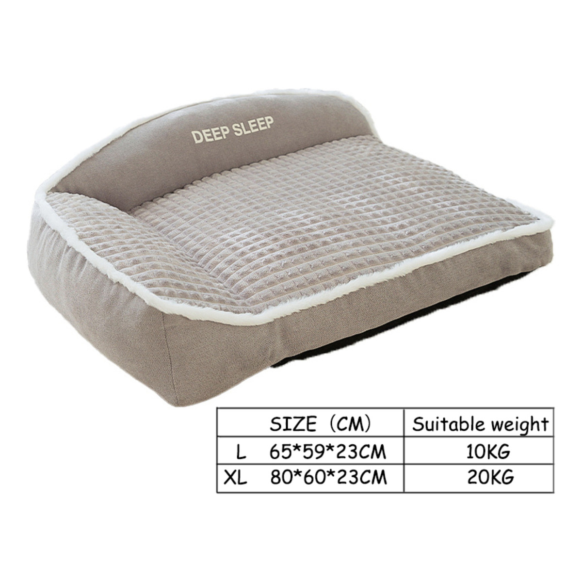 Cucha Cuna Cama Para Perro Con Borde Tipo Sofa Mascota L - Imagen 4