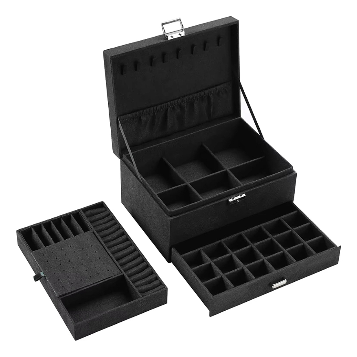 Joyero Organizador De 3 Capas Para Joyas Anillos Pulseras - Imagen 8