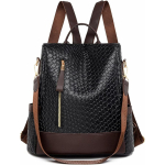 Cartera Mochila Anitrrobo Diseño De Piel Cocodrilo - Imagen 16