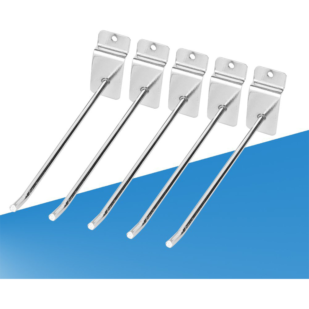 Ganchos Exhibidores 10 Cm Para Panel Ranurado Reforzados - Imagen 3