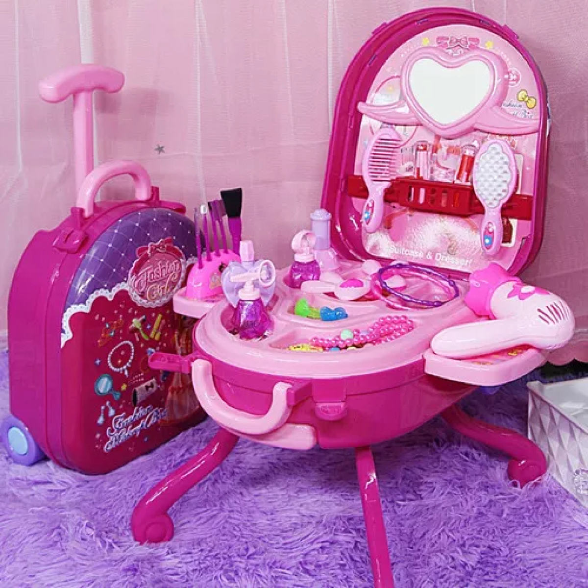 Valija Infantil Set Tocador De Belleza Con Patas Juguete - Imagen 5