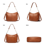 Cartera Bandolera Asa Con Cadena Para Mujer En Cuero Pu - Imagen 8