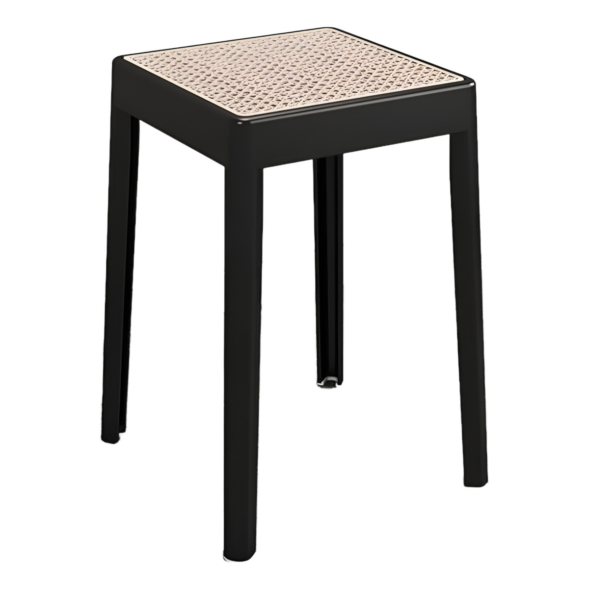 Taburete Banco Banqueta De Plastico Y Rattan Apilable - Imagen 18