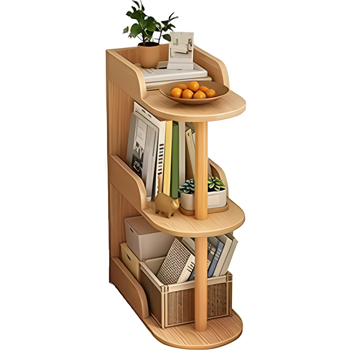 Mesa De Noche Organizador De 3 Estantes Para Dormitorio - Imagen 6
