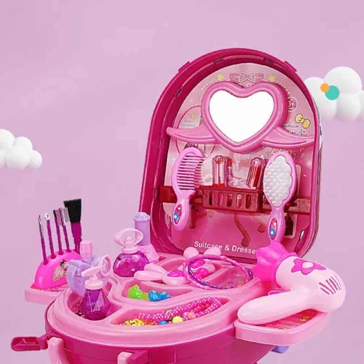 Valija Infantil Set Tocador De Belleza Con Patas Juguete - Imagen 4