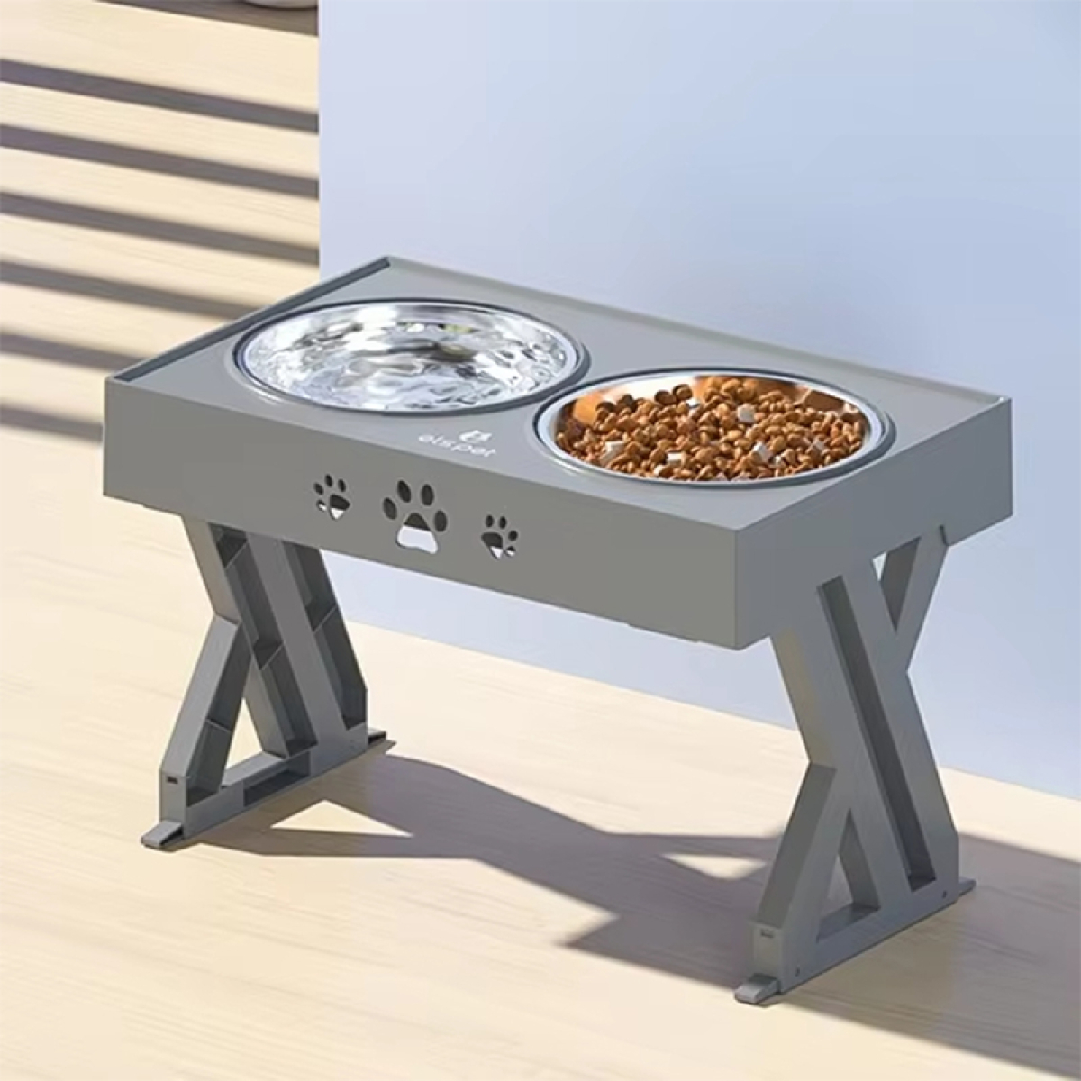 Comedero Doble Regulable 3 Alturas Para Gato O Perro - Imagen 7