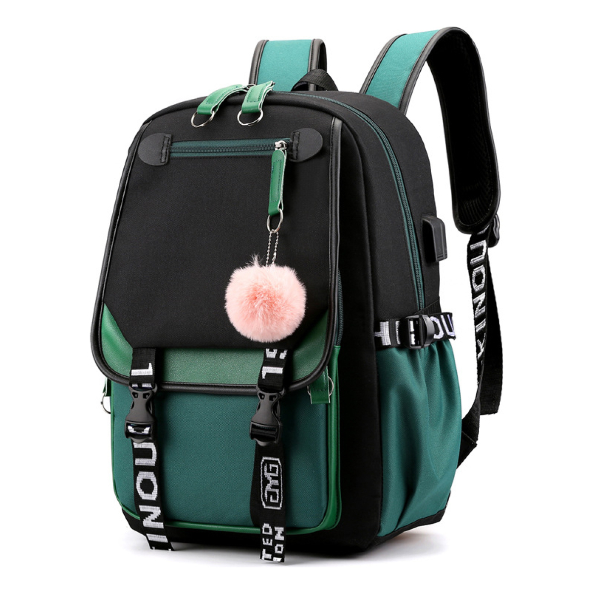 Mochila Kawaii Impermeable Usb Notebook Escolar - Imagen 11