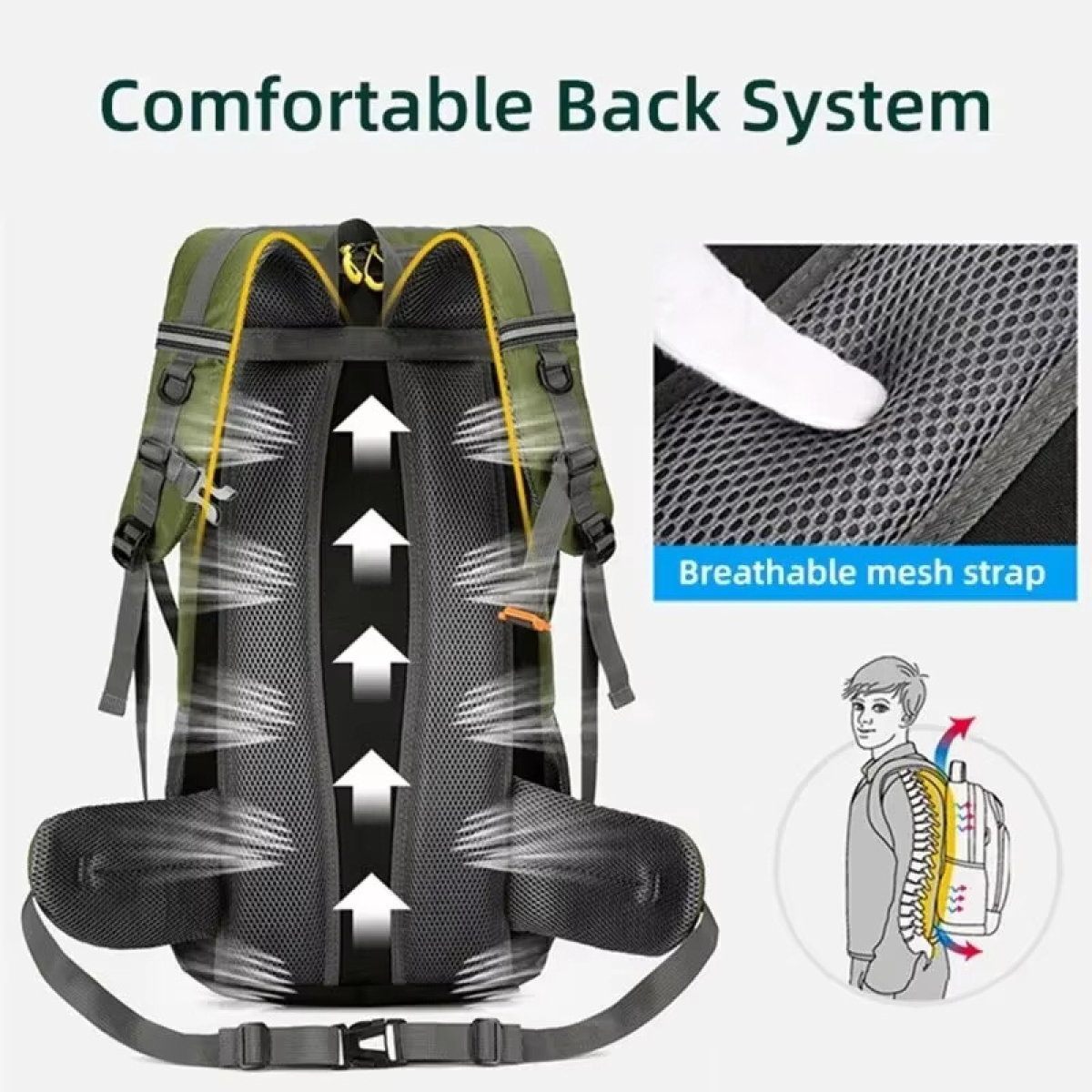 Mochila Para Camping Senderismo O Trekking 50l Resistente - Imagen 19