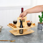 Mesa Para Copetin Picadas Con Portabotellas De Dos Pisos - Imagen 3