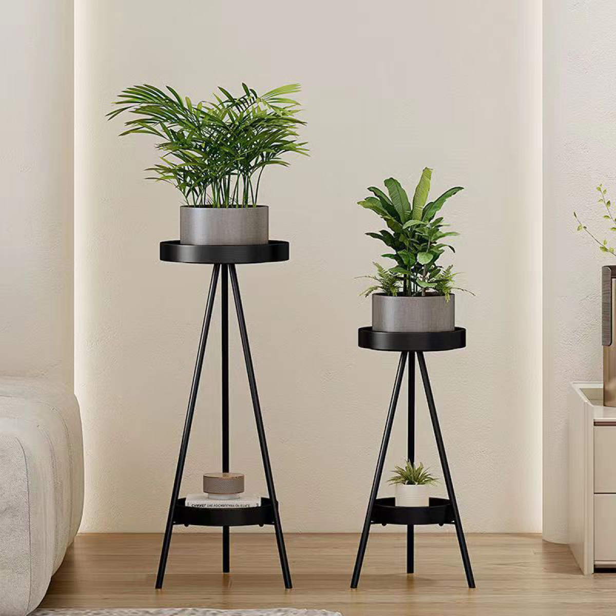 Porta Macetas Soporte Decorativo De Hierro A Pie Alto Grande - Imagen 7