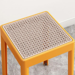 Taburete Banco Banqueta De Plastico Y Rattan Apilable - Imagen 11