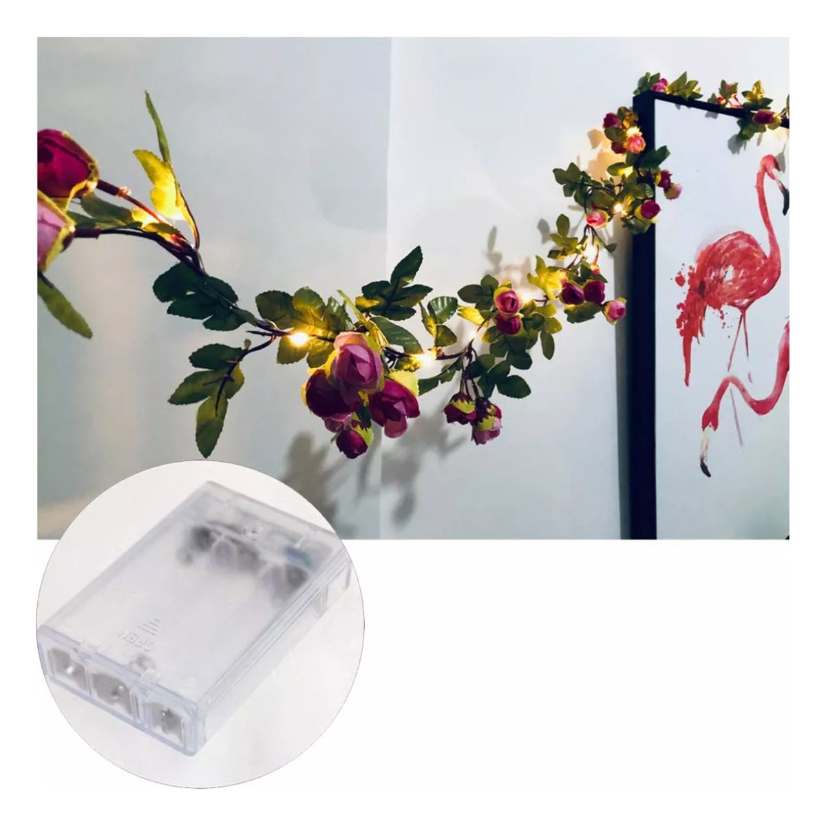 Guirnalda Guía En Forma De Rosas Con Luces Led Flores - Imagen 6