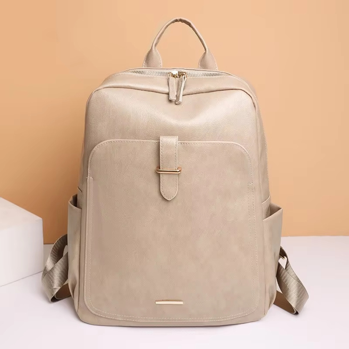 Mochila Cuero Sintetico Para Mujer Dama Cartera Impermeable - Imagen 5