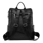 Cartera Mochila Urbana En Cuero Pu Bolsillo Externos - Imagen 2