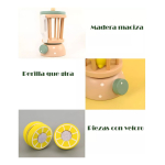 Juego Simulación Licuadora De Madera Con Frutas Para Cortar - Imagen 7